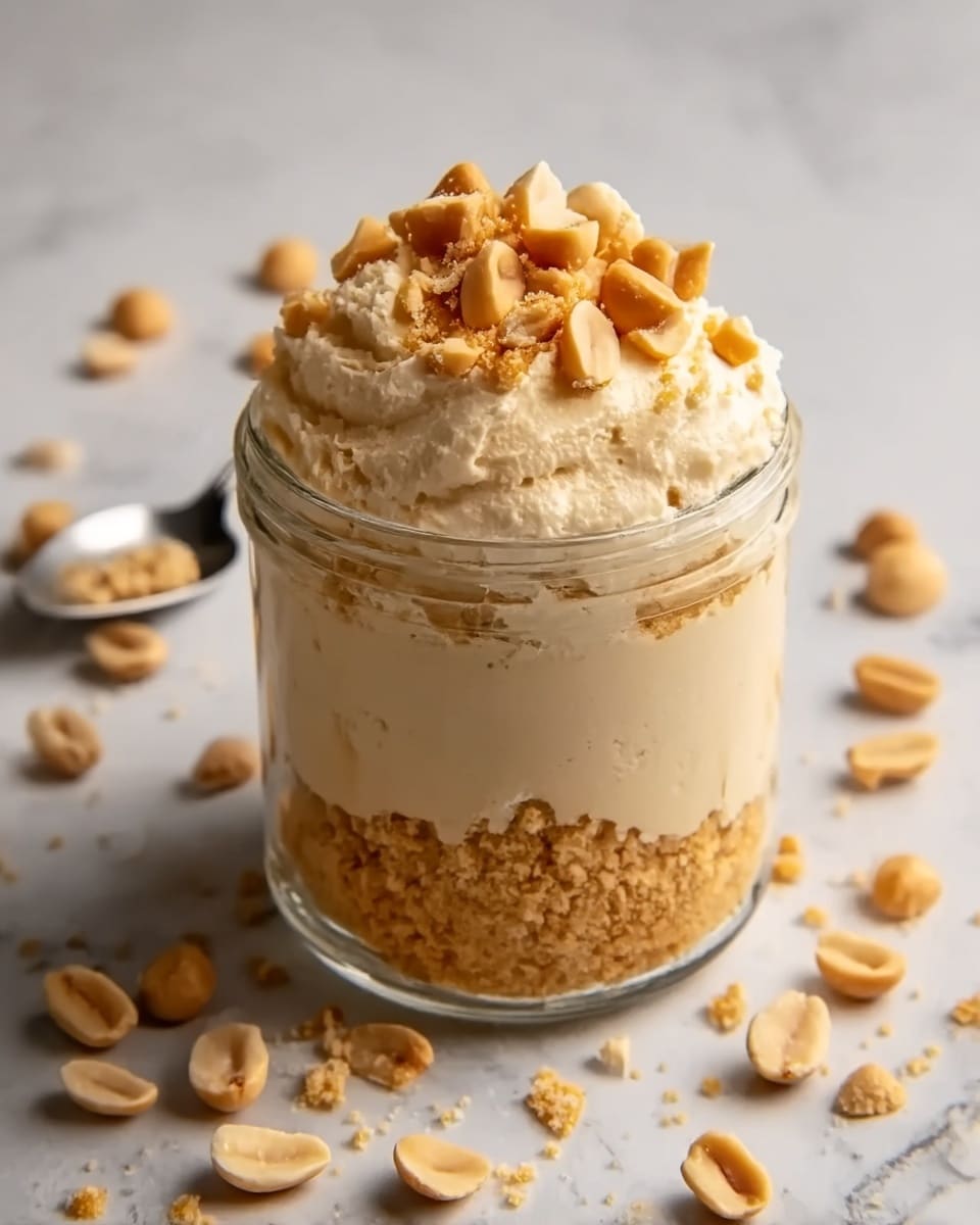Peanut Butter Mousse with Crunchy Peanuts Recipe - Recipe Image
