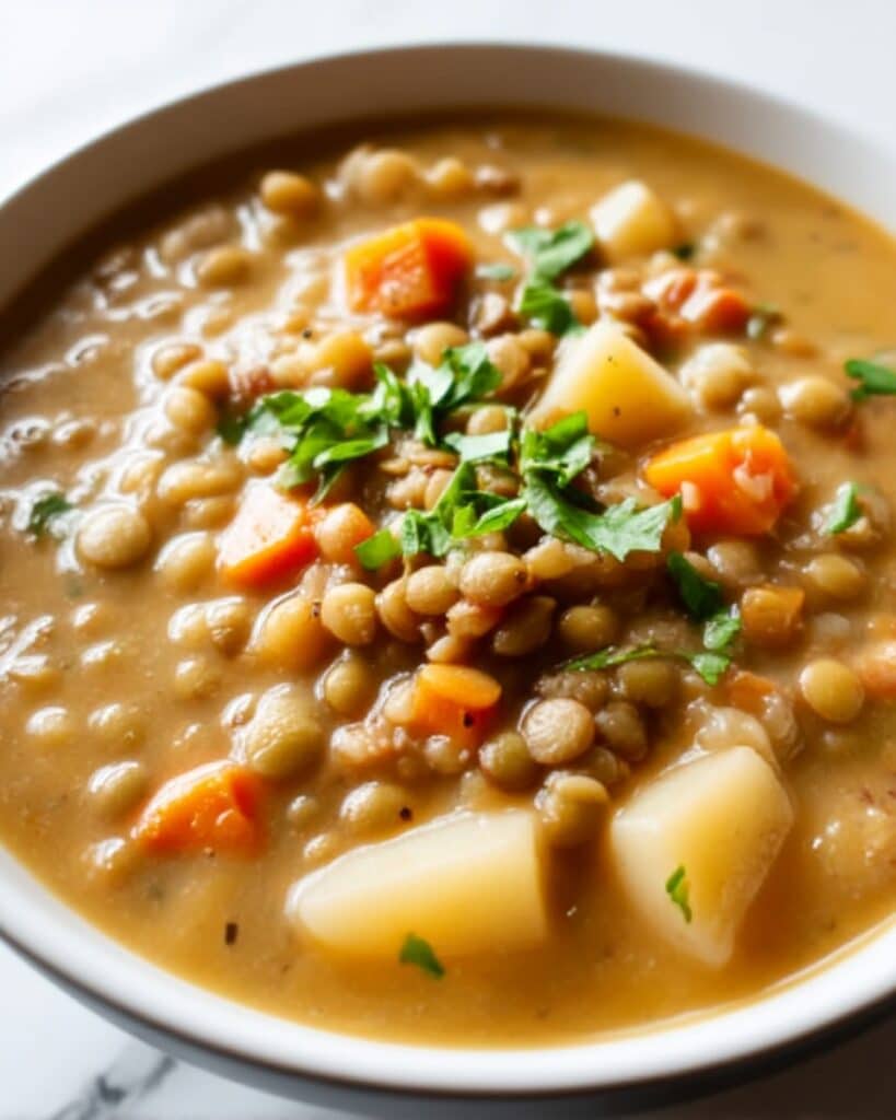 Carrot and Lentil Soup with Smoked Ham Hocks Recipe