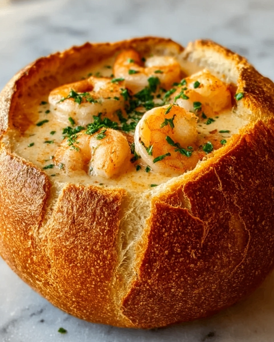 Stuffed Seafood Bread Bowl Recipe - Recipe Image
