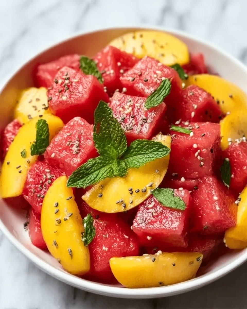 Peach Watermelon Salad: An Amazing Ultimate Recipe - Recipe Image