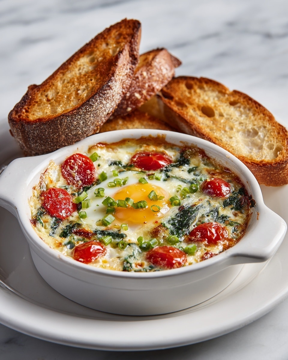 Baked Feta Eggs Breakfast Recipe
