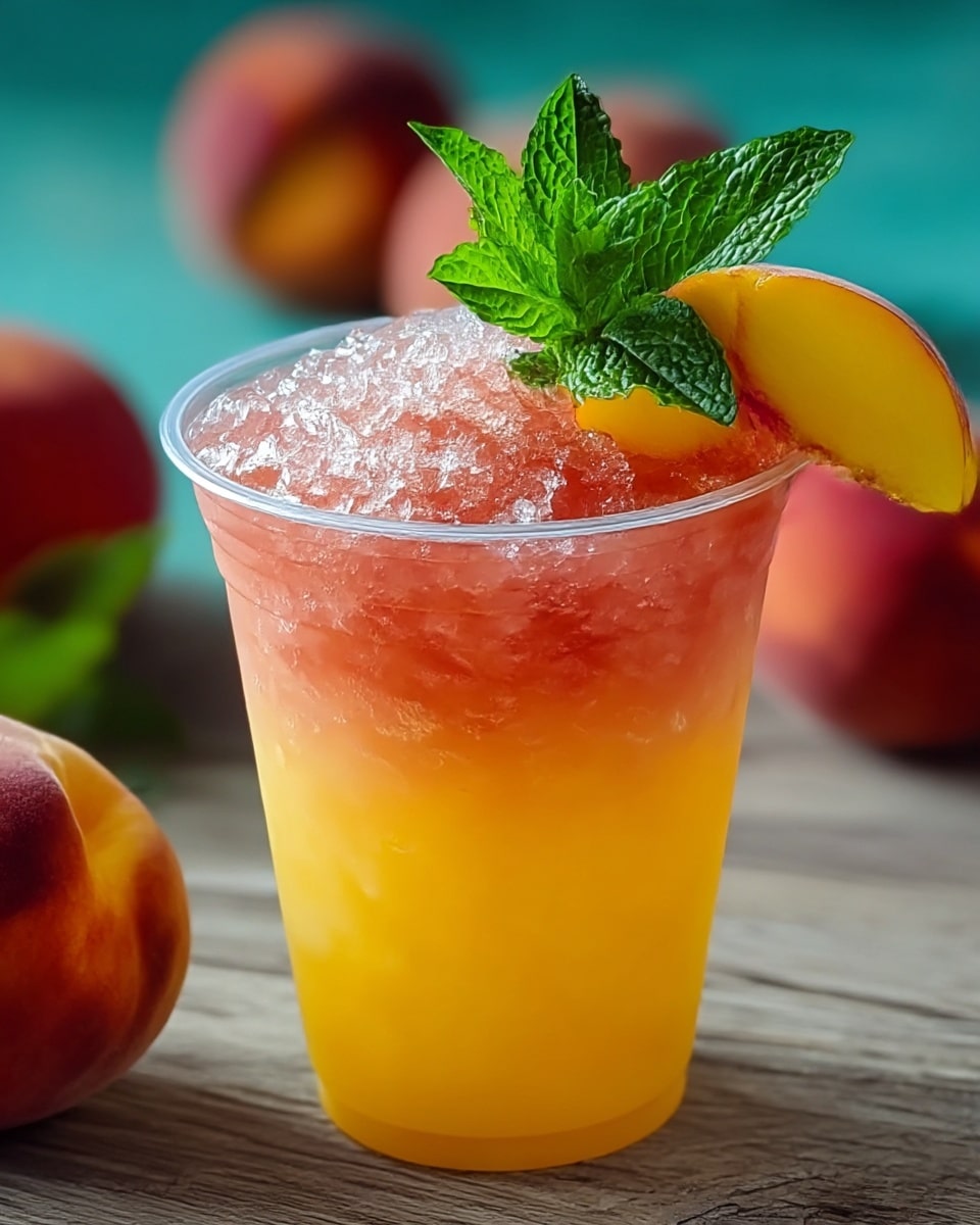 Fuzzy Peach Refresher Drink: The Ultimate Summer Cooler Recipe - Recipe Image