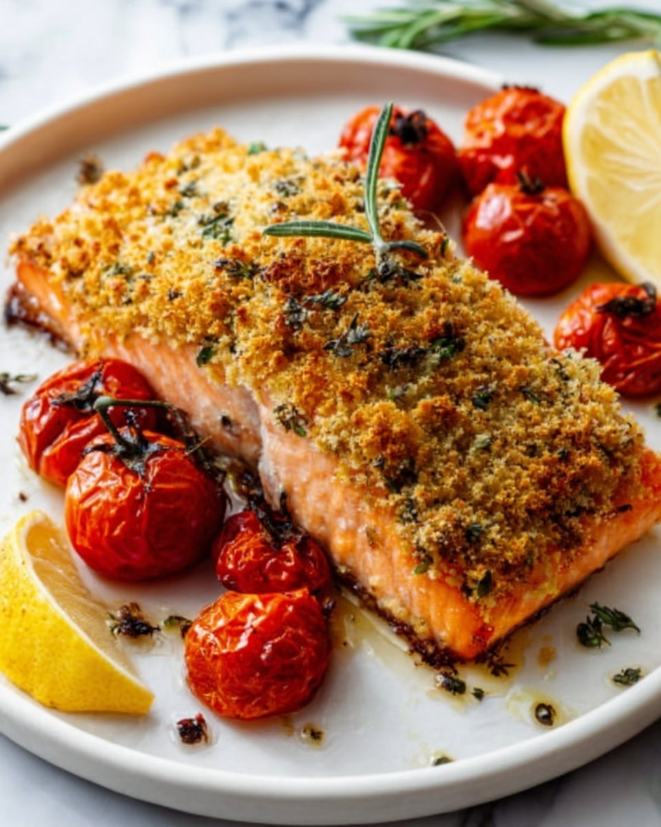 Pesto Parmesan Crusted Baked Salmon Recipe - Recipe Image