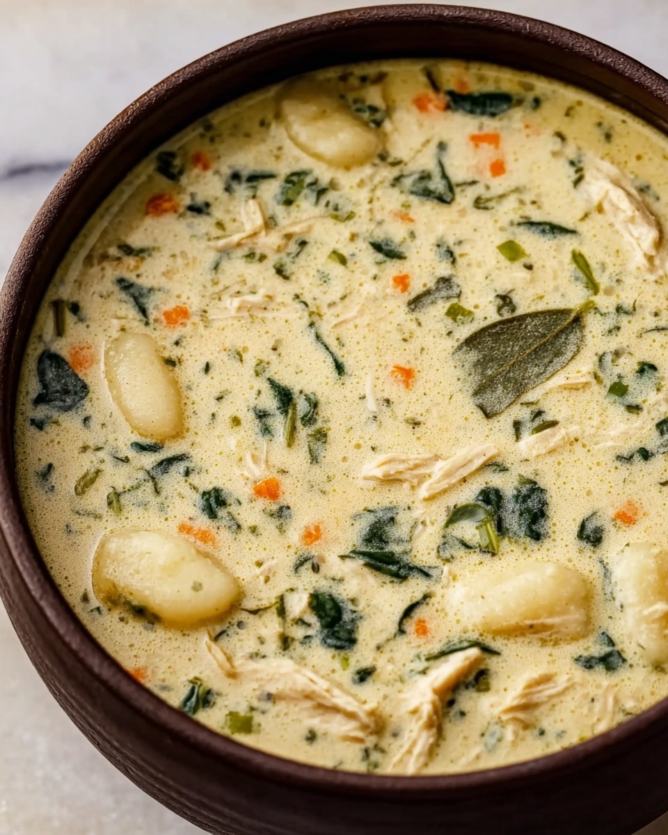 Creamy Garlic Chicken Gnocchi Soup Recipe - Recipe Image