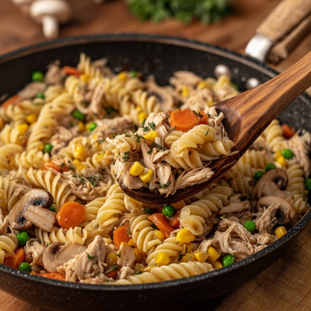 One-Pot Chicken Pot Pie Noodles Recipe