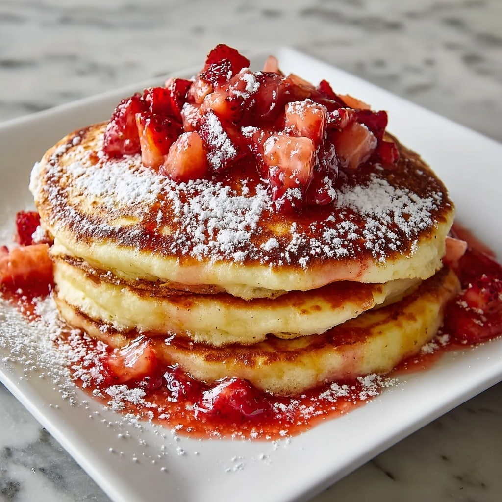 Fluffy Strawberry Cheesecake Pancakes: Irresistibly Creamy! Recipe