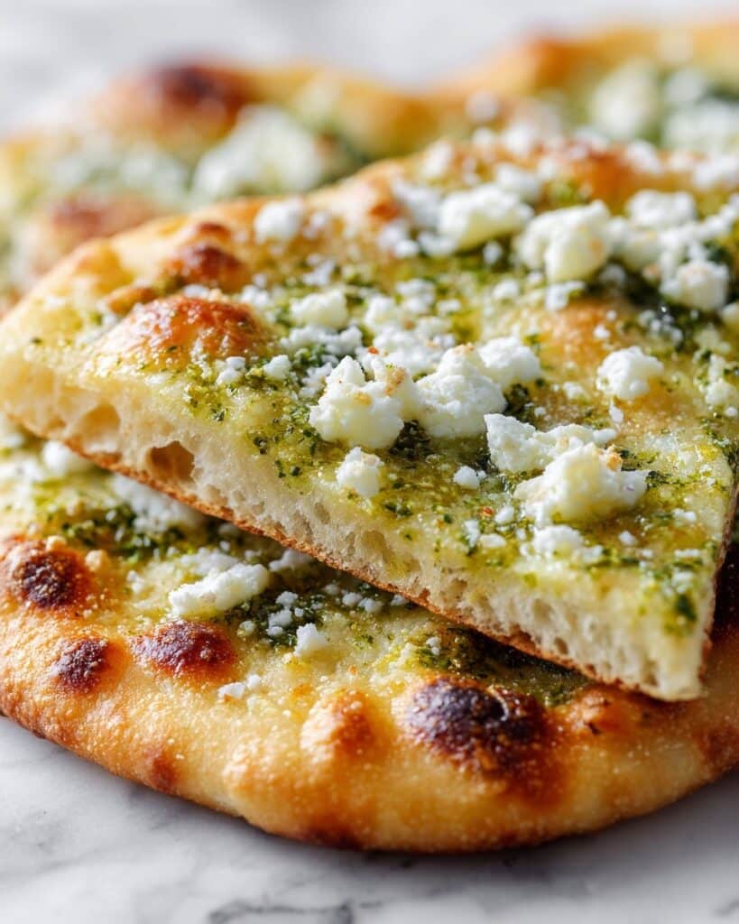 Spring Flatbreads with Feta, Peas, Radishes, and Fresh Herbs Recipe