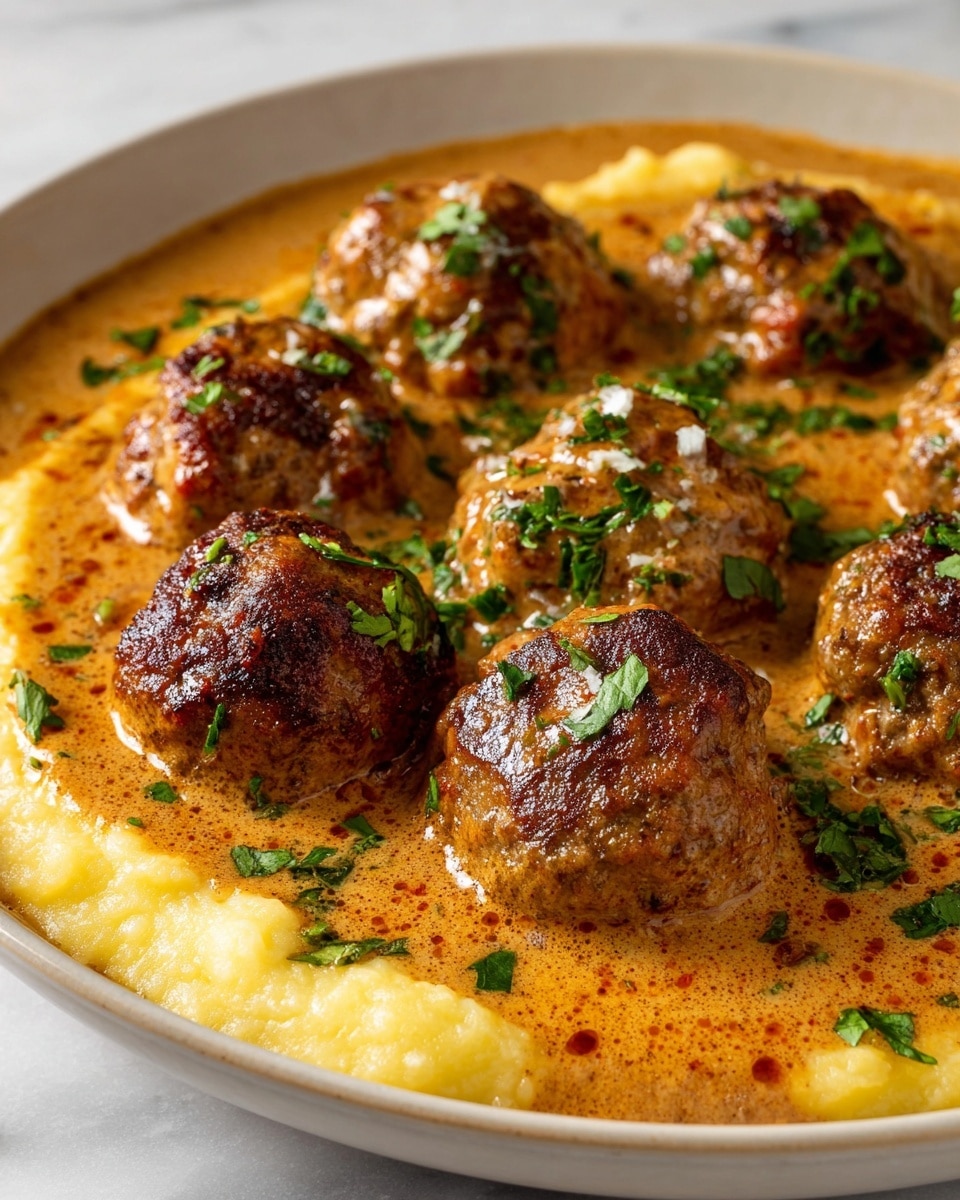 Meatball & Mashed Potato Bake Recipe