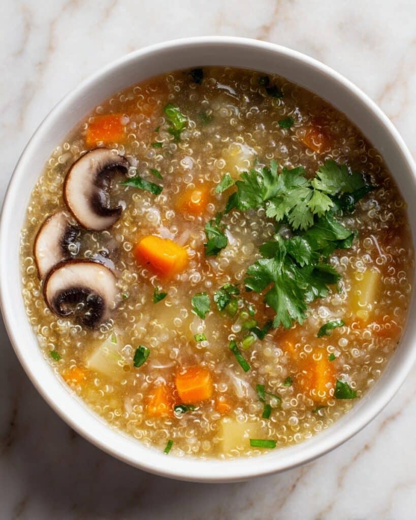 Hearty Mushroom Quinoa Soup Recipe