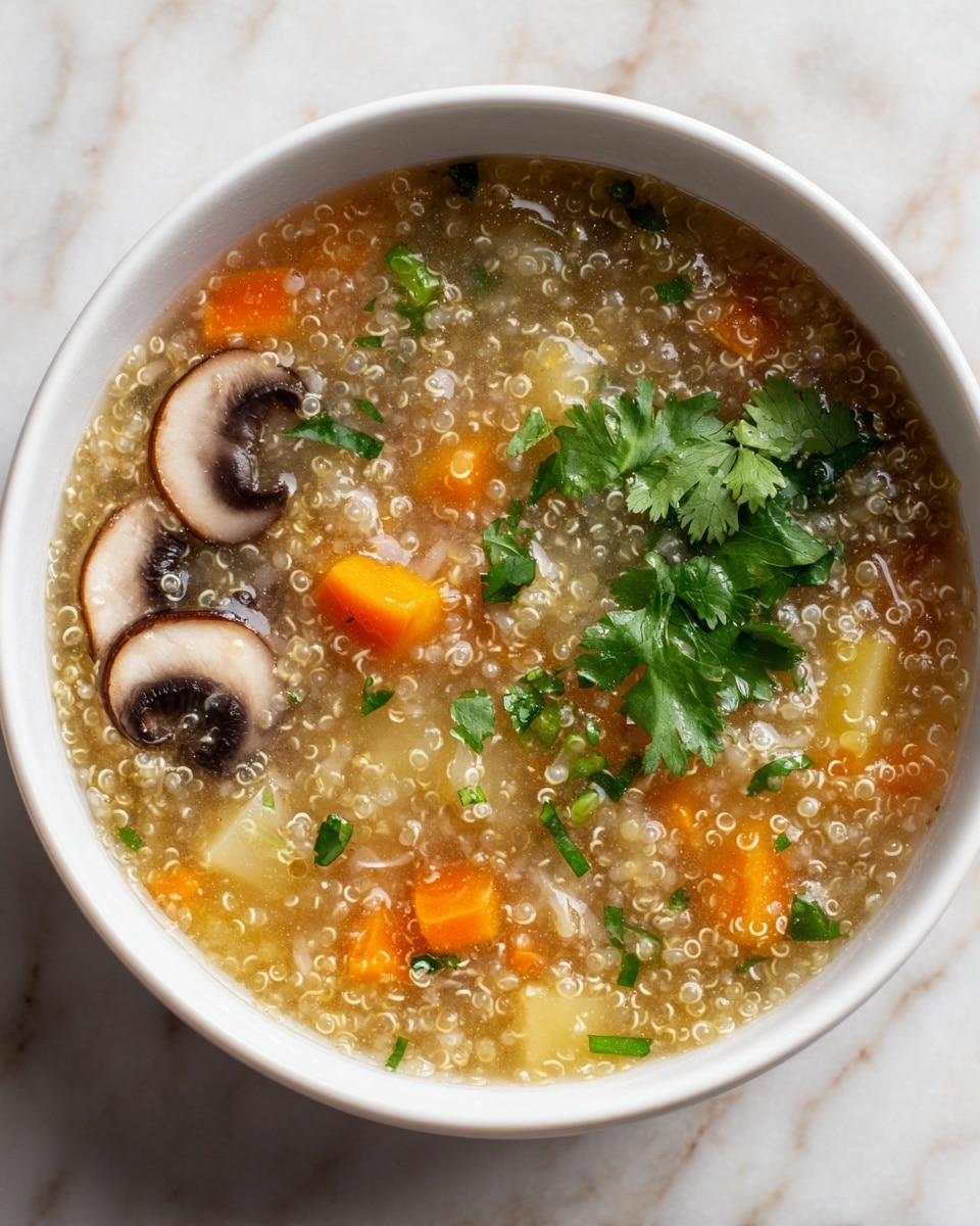 Hearty Mushroom Quinoa Soup Recipe