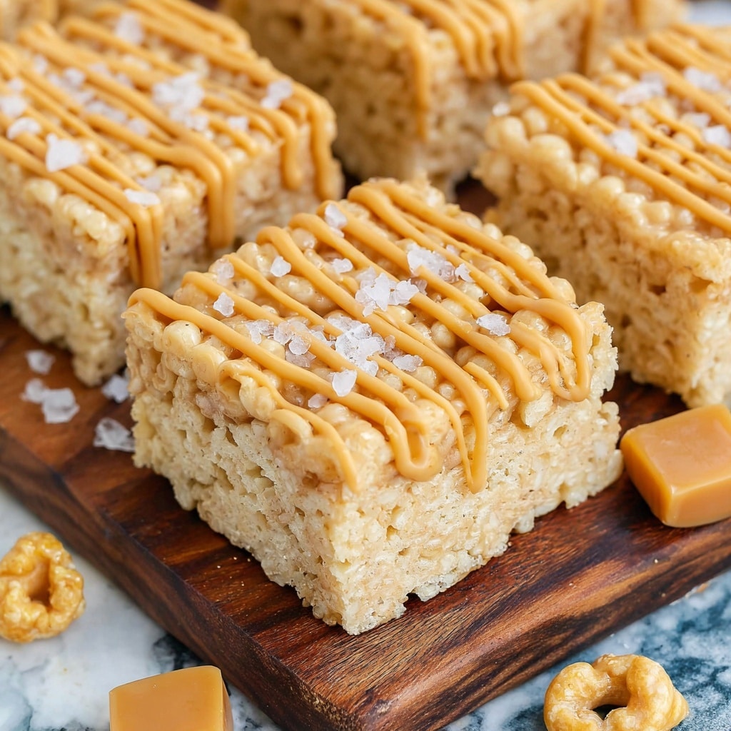 Salted Caramel Rice Krispie Treats Recipe