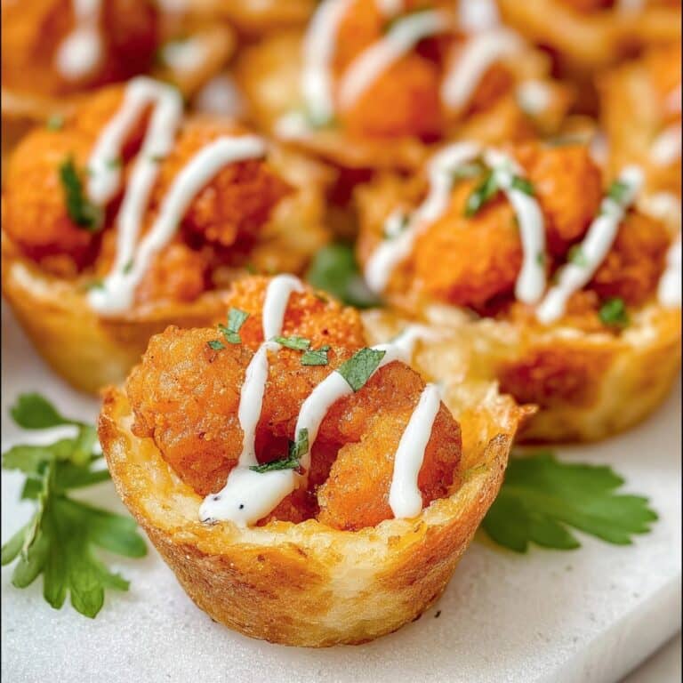 Buffalo Chicken Tater Tot Cups Recipe