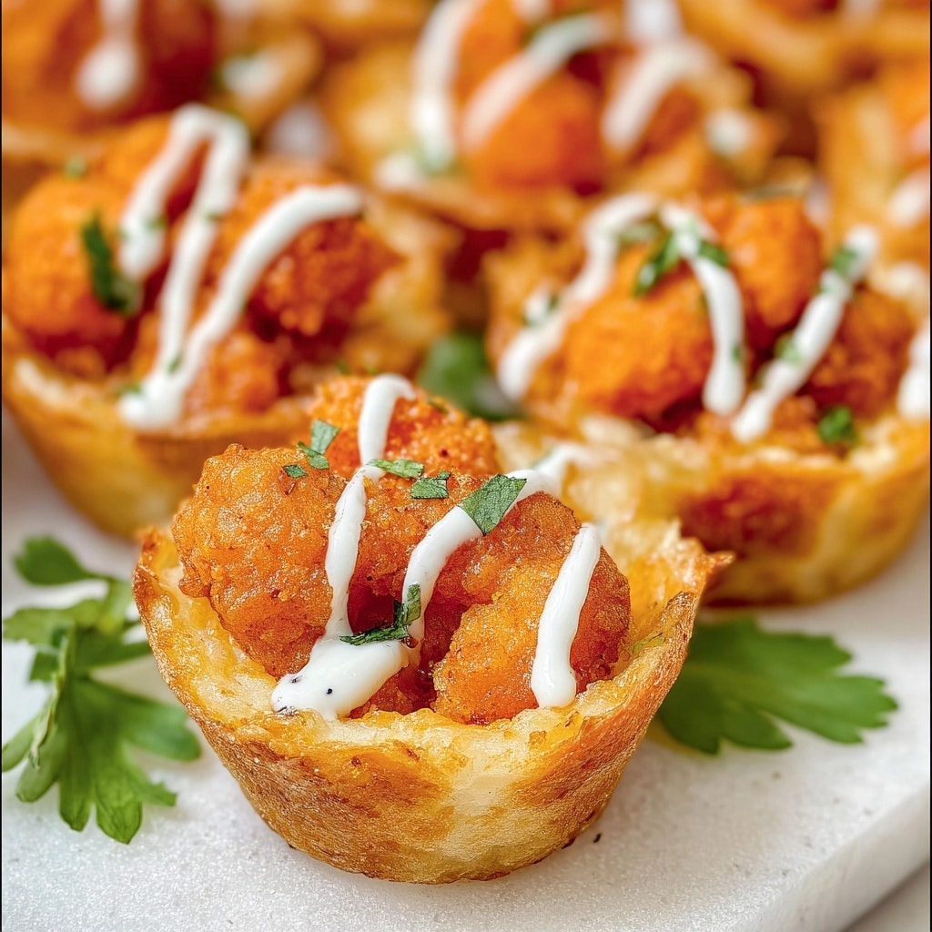 Buffalo Chicken Tater Tot Cups Recipe