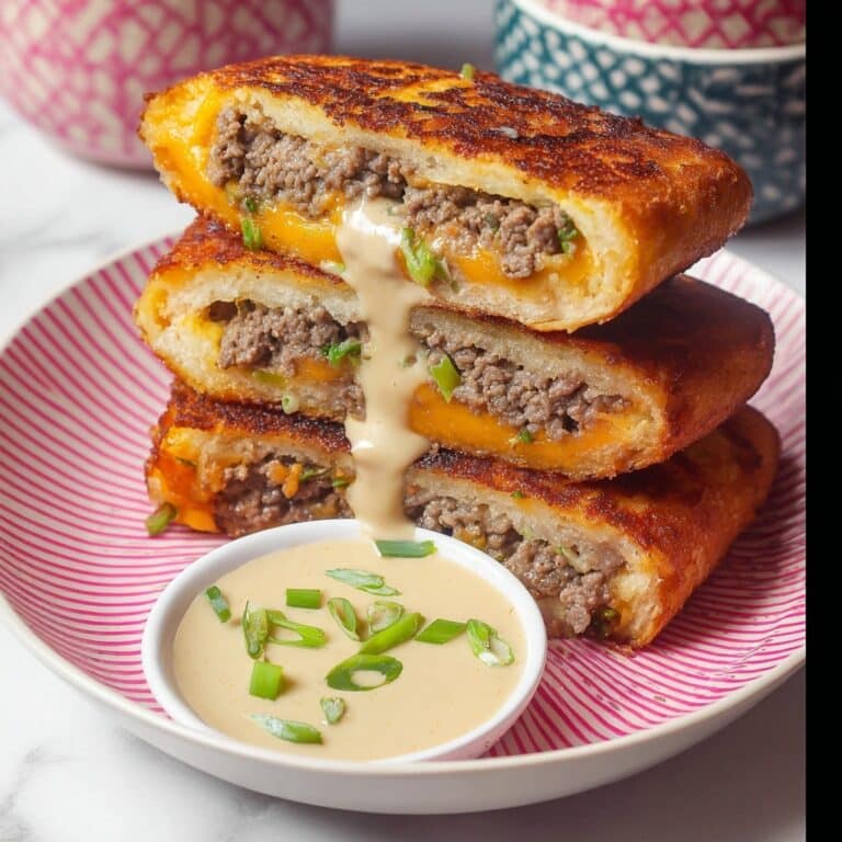 Cheeseburger Stuffed Flatbreads Recipe