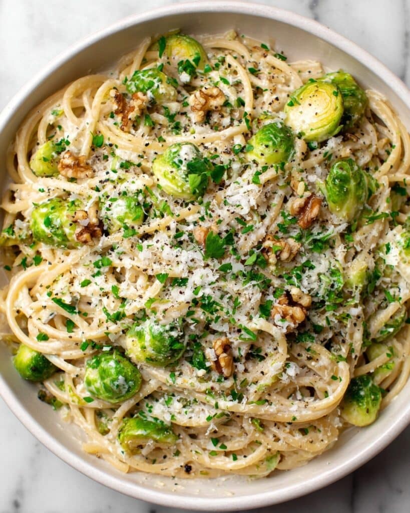 Brown Butter Brussels Sprouts Pasta Recipe