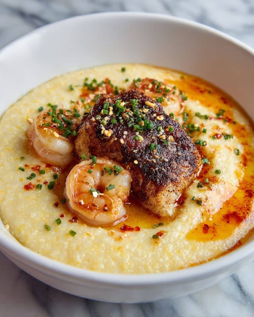 Red Snapper and Cajun Shrimp Grits Recipe