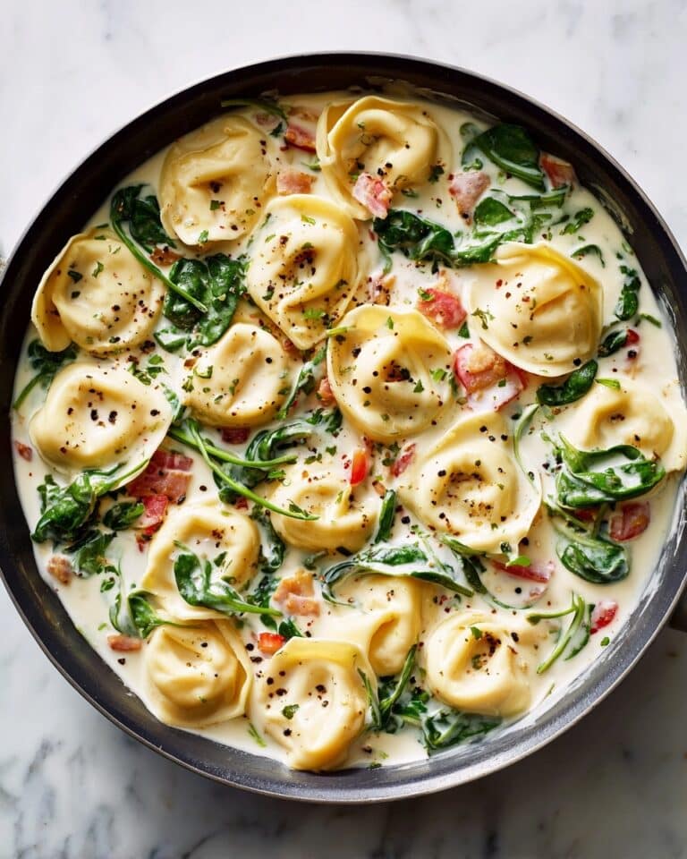 Creamy Tortellini with Spinach Recipe