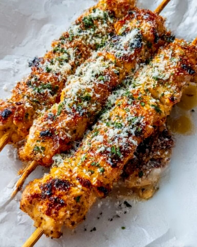 Ranch Garlic Parmesan Chicken Skewers Recipe