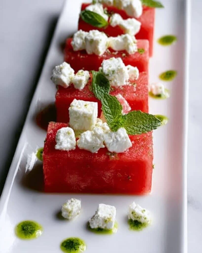 Watermelon Cucumber Feta Cups Recipe