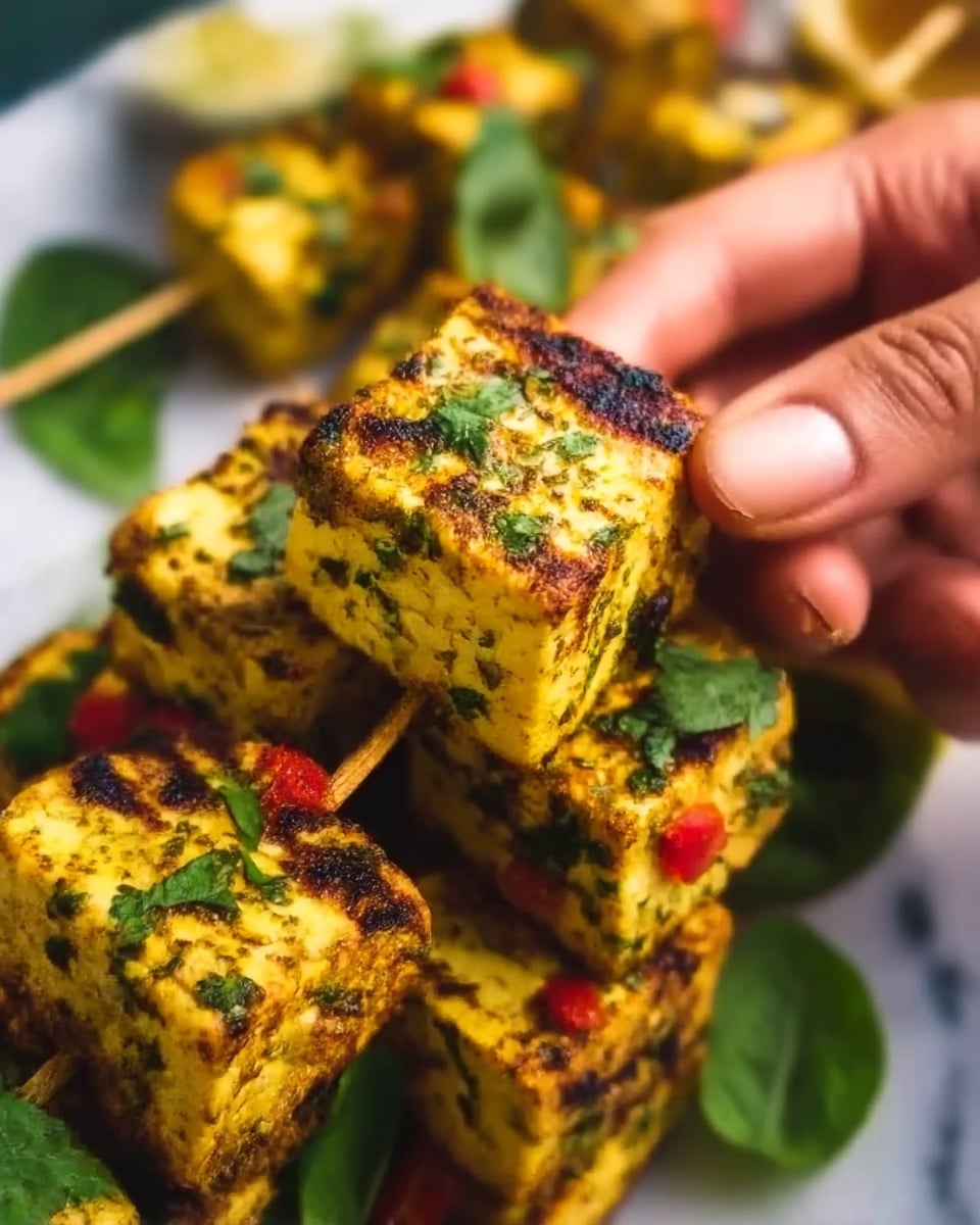 Lemon & Coriander Tofu Skewers Recipe - Recipe Image