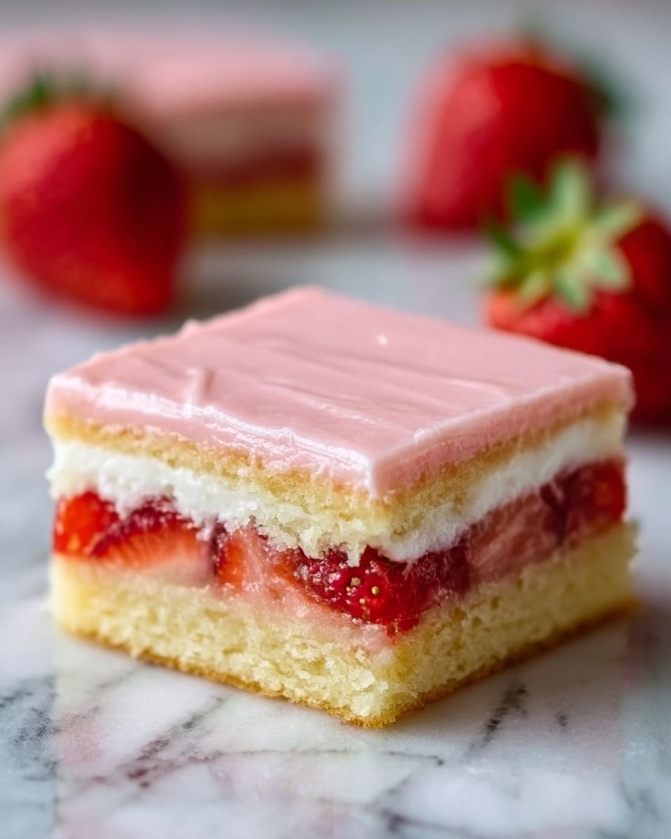 Strawberry Lemon Blondies Recipe - Recipe Image