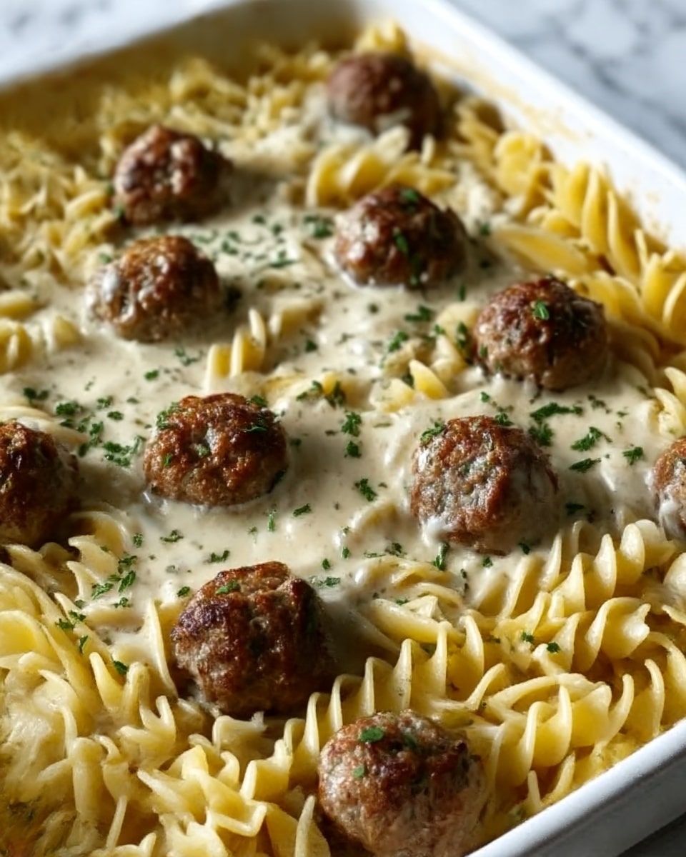 Swedish Meatball Noodle Bake Recipe - Recipe Image