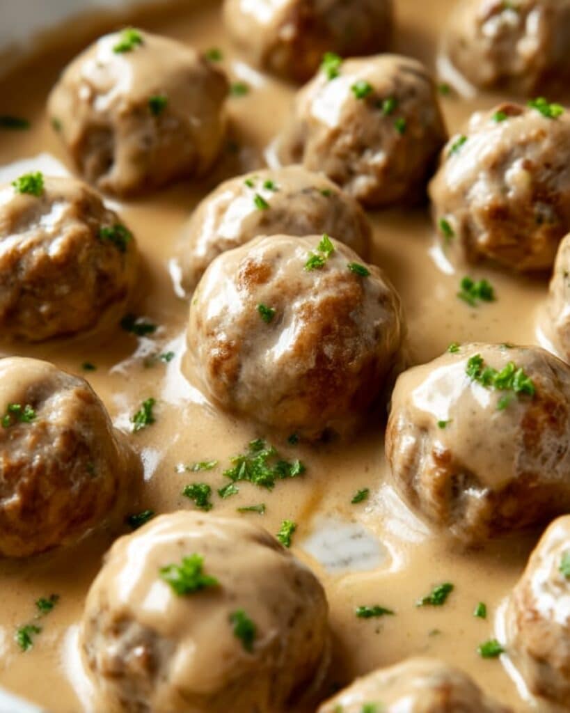 Swedish Meatballs with Creamy Sauce Recipe
