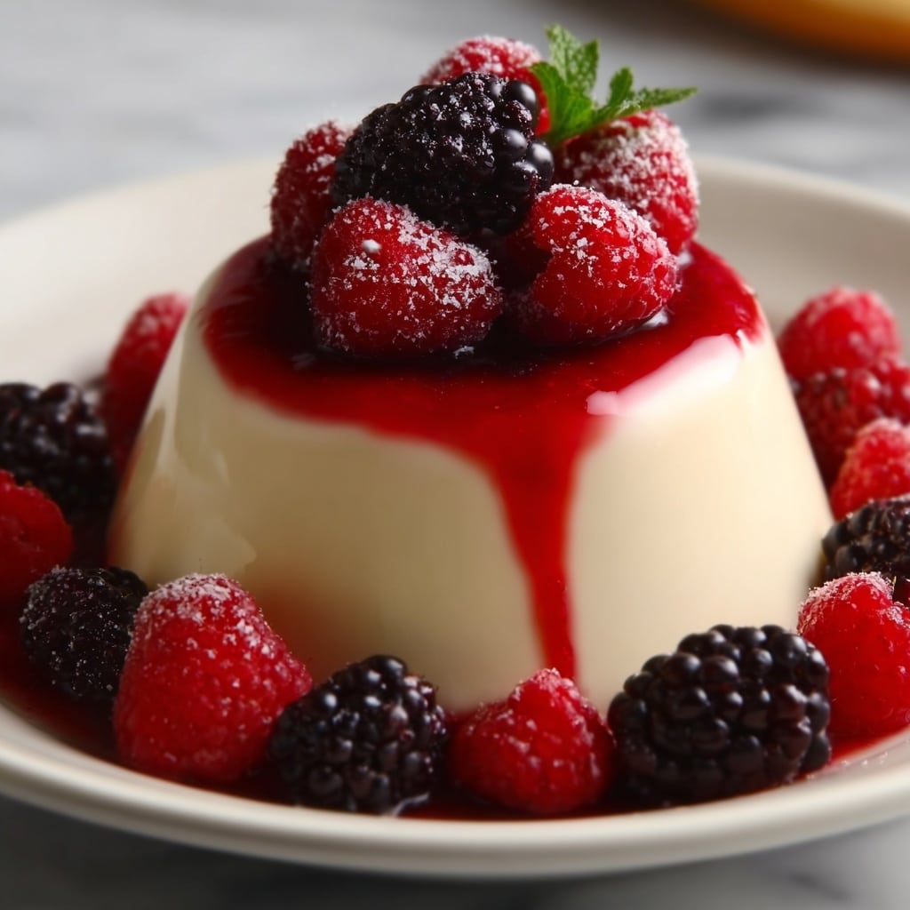 Rose Water Raspberry Lychee Panna Cotta Recipe - Recipe Image