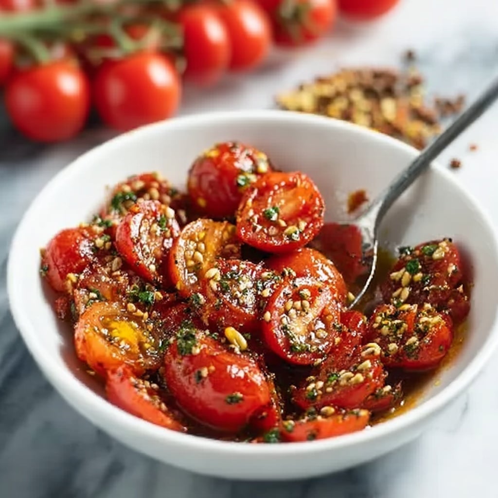 Garlic Roasted Cherry Tomatoes Recipe - Recipe Image