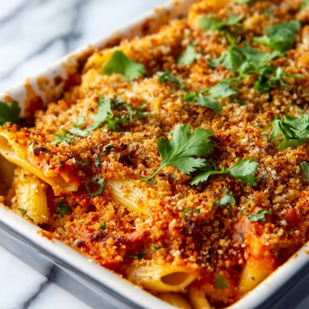 Cheesy Baked Mostaccioli Recipe - Recipe Image