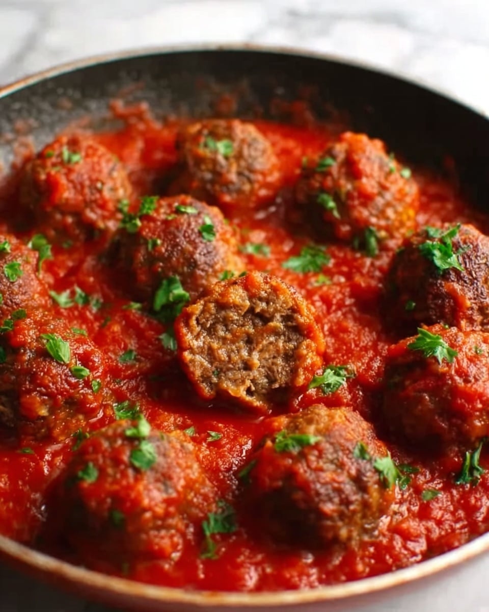 Ground Beef Meatballs in Marinara Sauce Recipe - Recipe Image