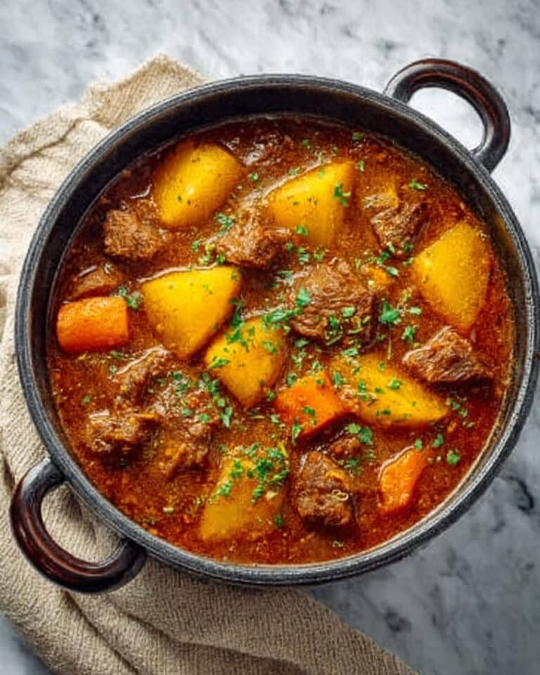 Classic Beef Stew Recipe with Red Wine and Vegetables Recipe