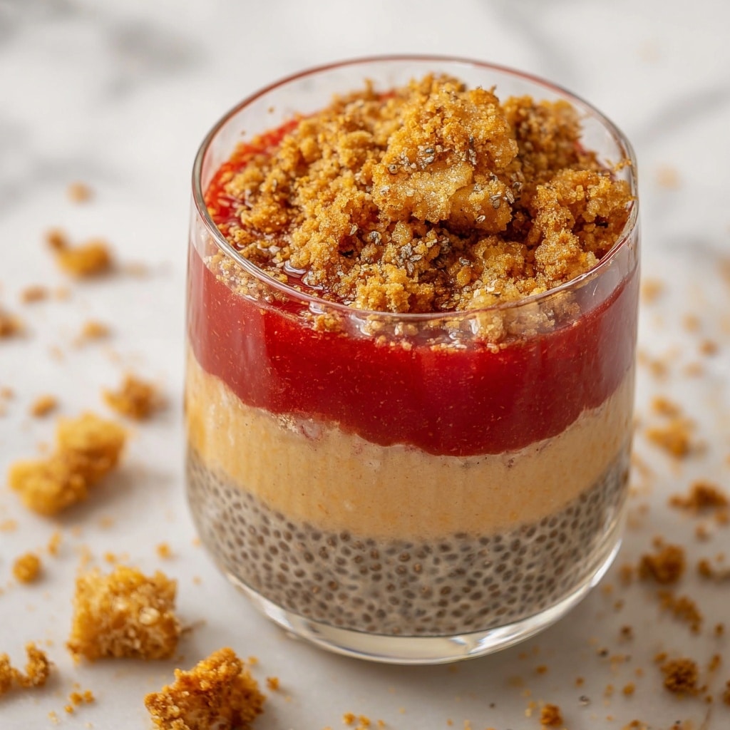 Peach Cobbler Chia Pudding Recipe - Recipe Image