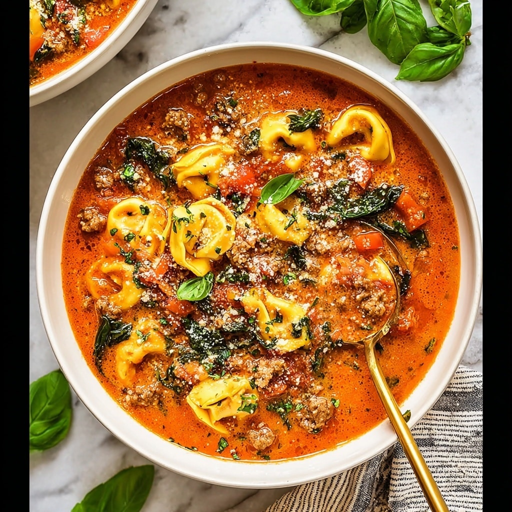 Crockpot Sausage Tortellini Soup Recipe - Recipe Image