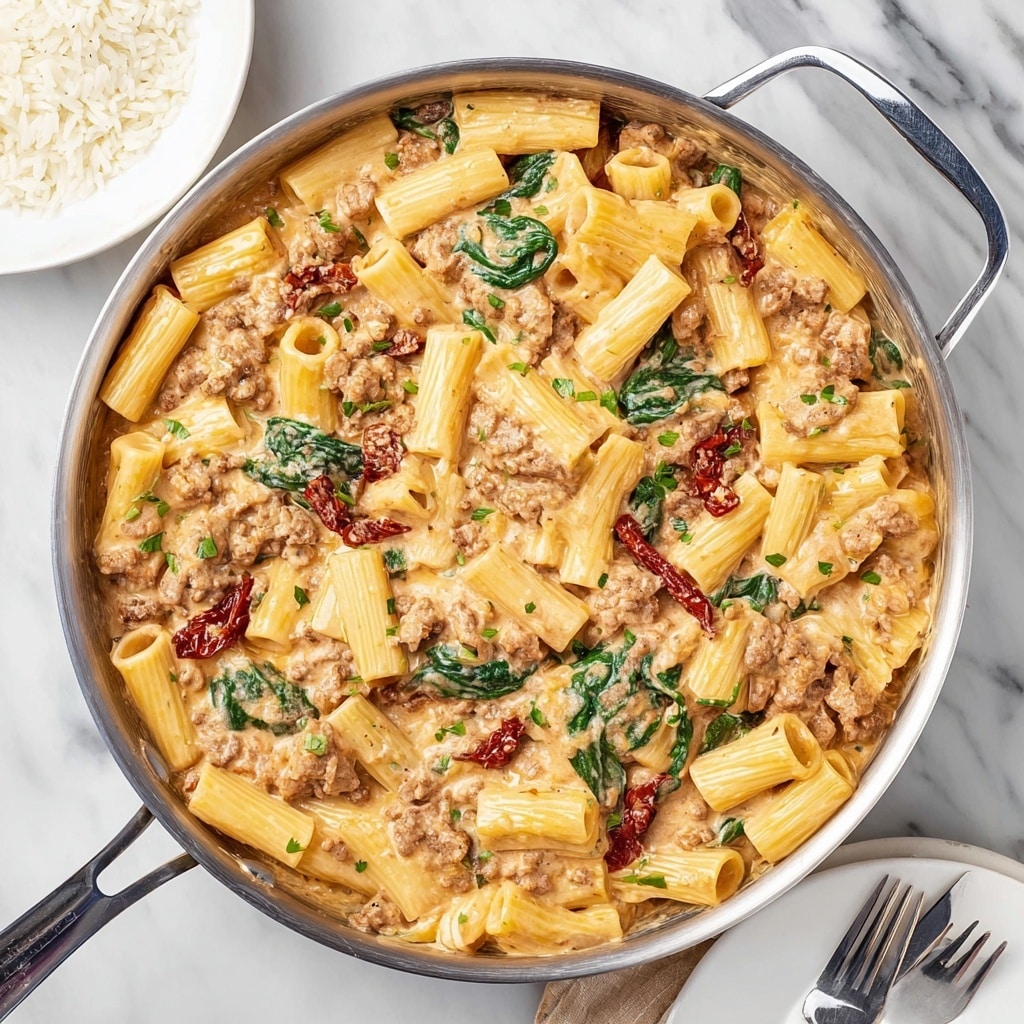 Creamy Italian Sausage Pasta Recipe - Recipe Image