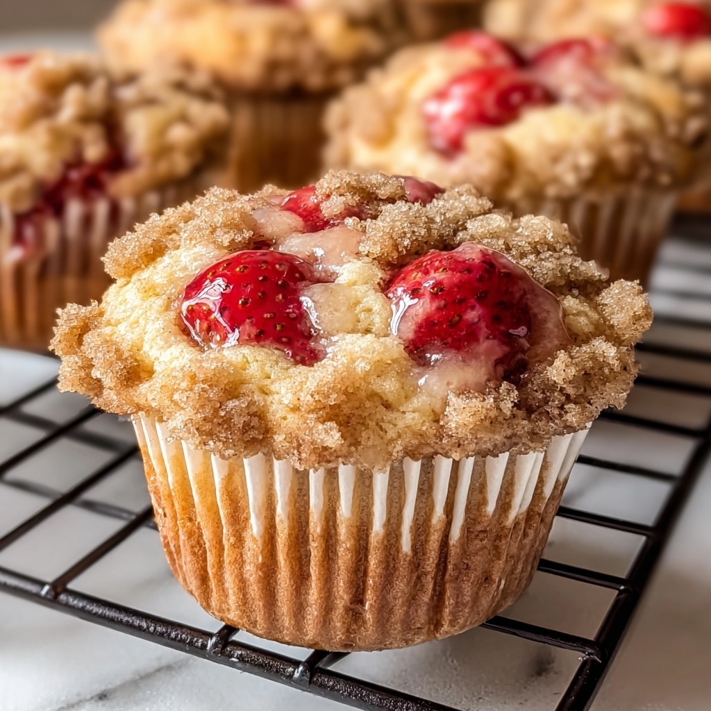 Strawberry Cream Cheese Muffins with Streusel Crumb Topping Recipe - Recipe Image