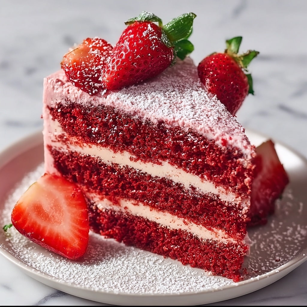 Strawberry Velvet Cake Recipe - Recipe Image