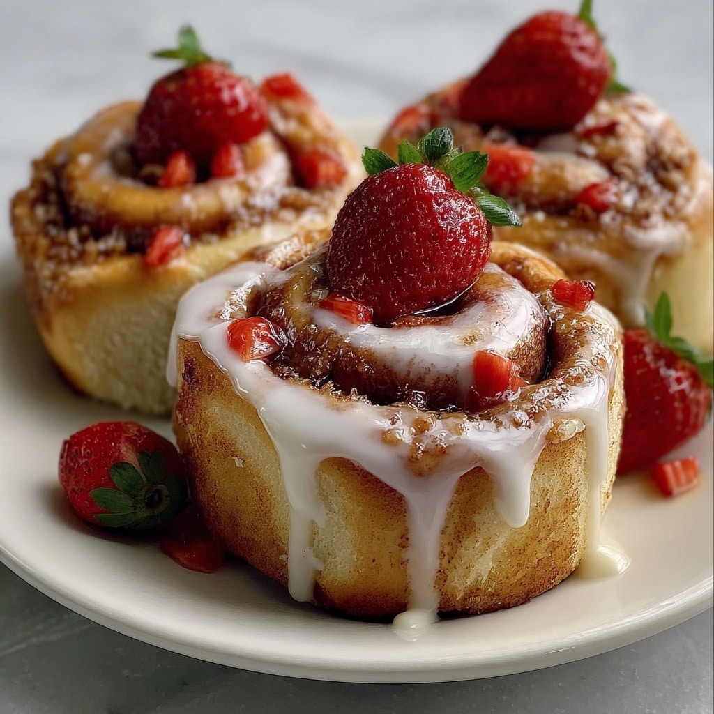 Strawberry Cheesecake Cinnabon Rolls Recipe - Recipe Image