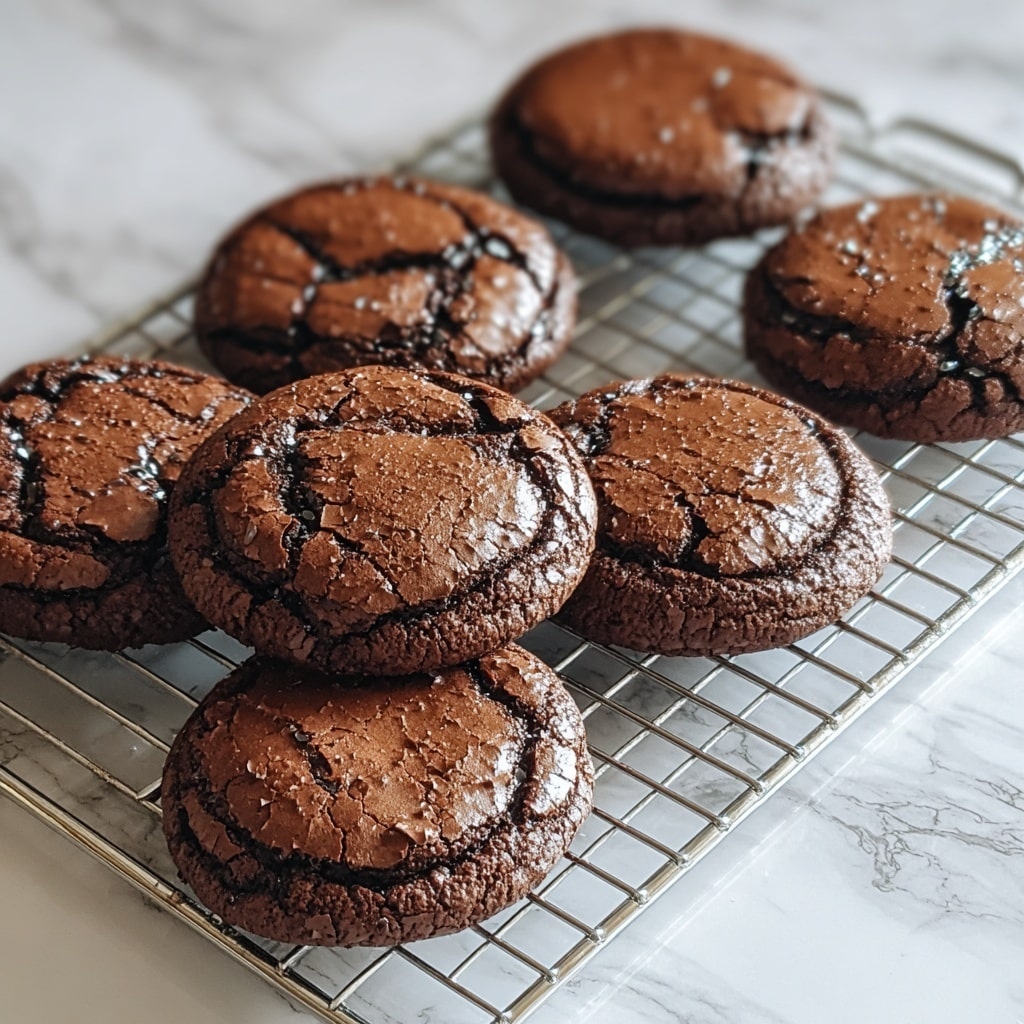 Fudgy Flourless Chocolate Cake Cookies Recipe - Recipe Image