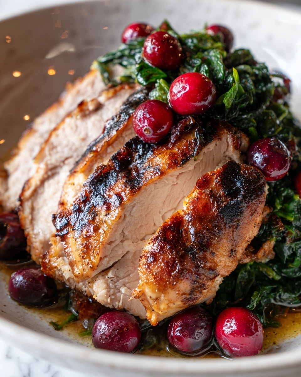 Cranberry & Spinach Stuffed Chicken Breasts with Brie Recipe - Recipe Image