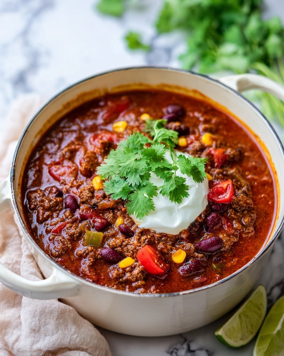 The Best Homemade Stovetop Chili Recipe - Recipe Image