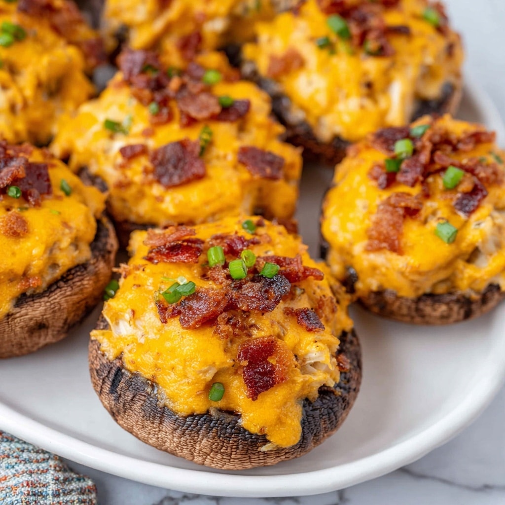 Buffalo Chicken Stuffed Mushrooms Recipe - Recipe Image