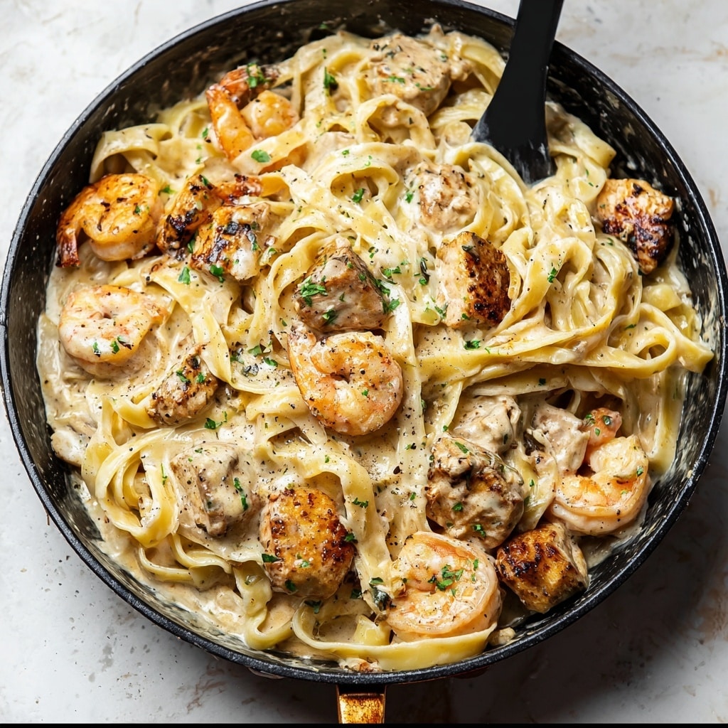 Cajun Chicken and Shrimp Alfredo Recipe - Recipe Image