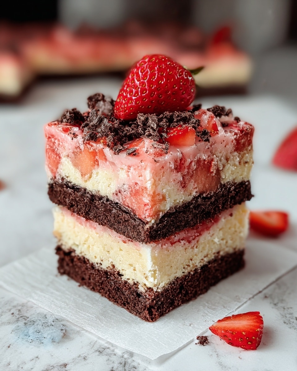 Strawberry Cheesecake Brownies Recipe - Recipe Image