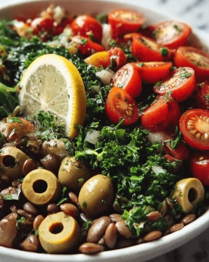 Lemon Pesto Lentil Salad Recipe
