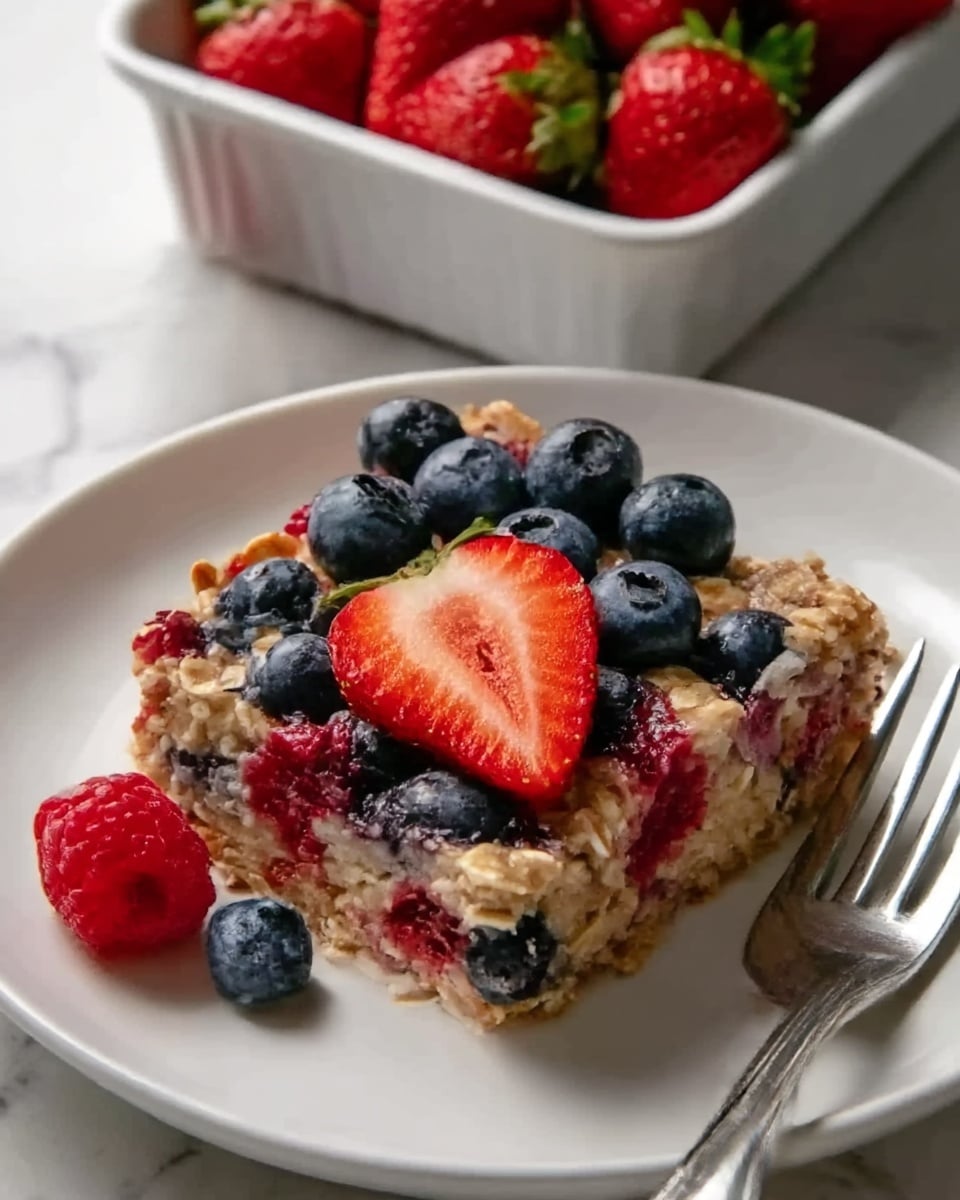 Mixed Berry Baked Oatmeal Recipe - Recipe Image
