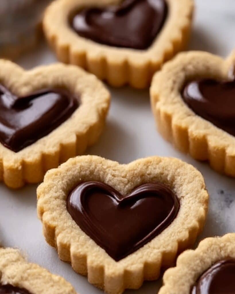 Linzer Heart Cookies with Chocolate Filling Recipe