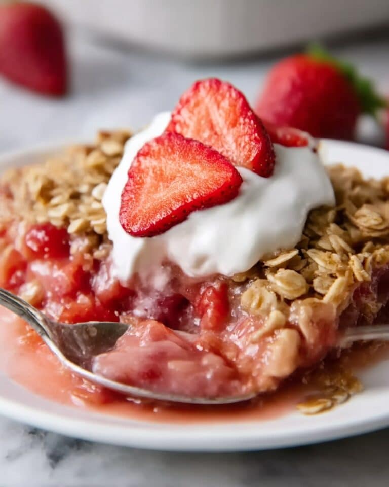 Strawberry Rhubarb Baked Oatmeal Recipe