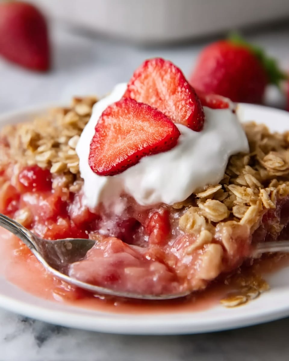 Strawberry Rhubarb Baked Oatmeal Recipe - Recipe Image