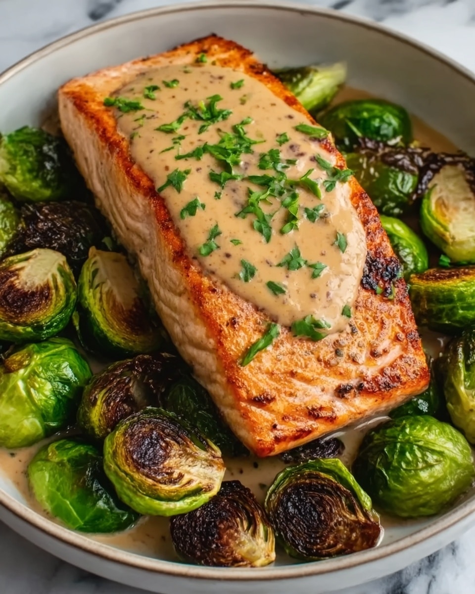 Teriyaki Salmon Bowls with Crispy Brussels Sprouts Recipe - Recipe Image